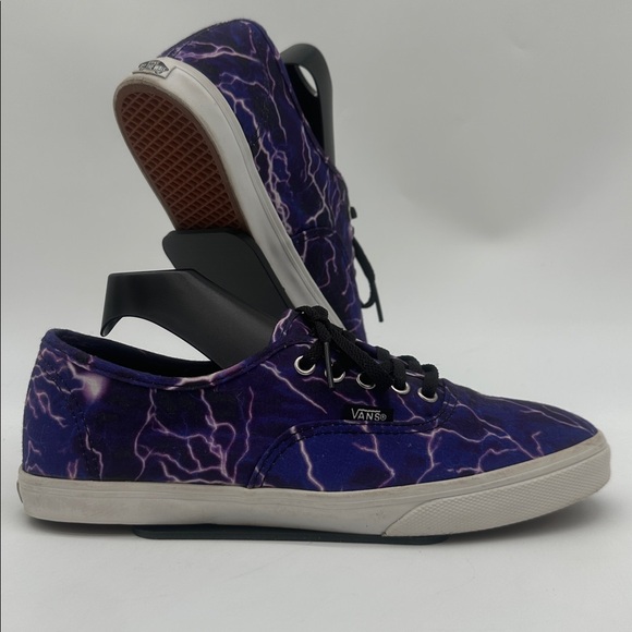 VANS Authentic LoPro Digi Lightning Purple Black White Women's Size 7.0 Men 5.5 - Picture 5 of 16